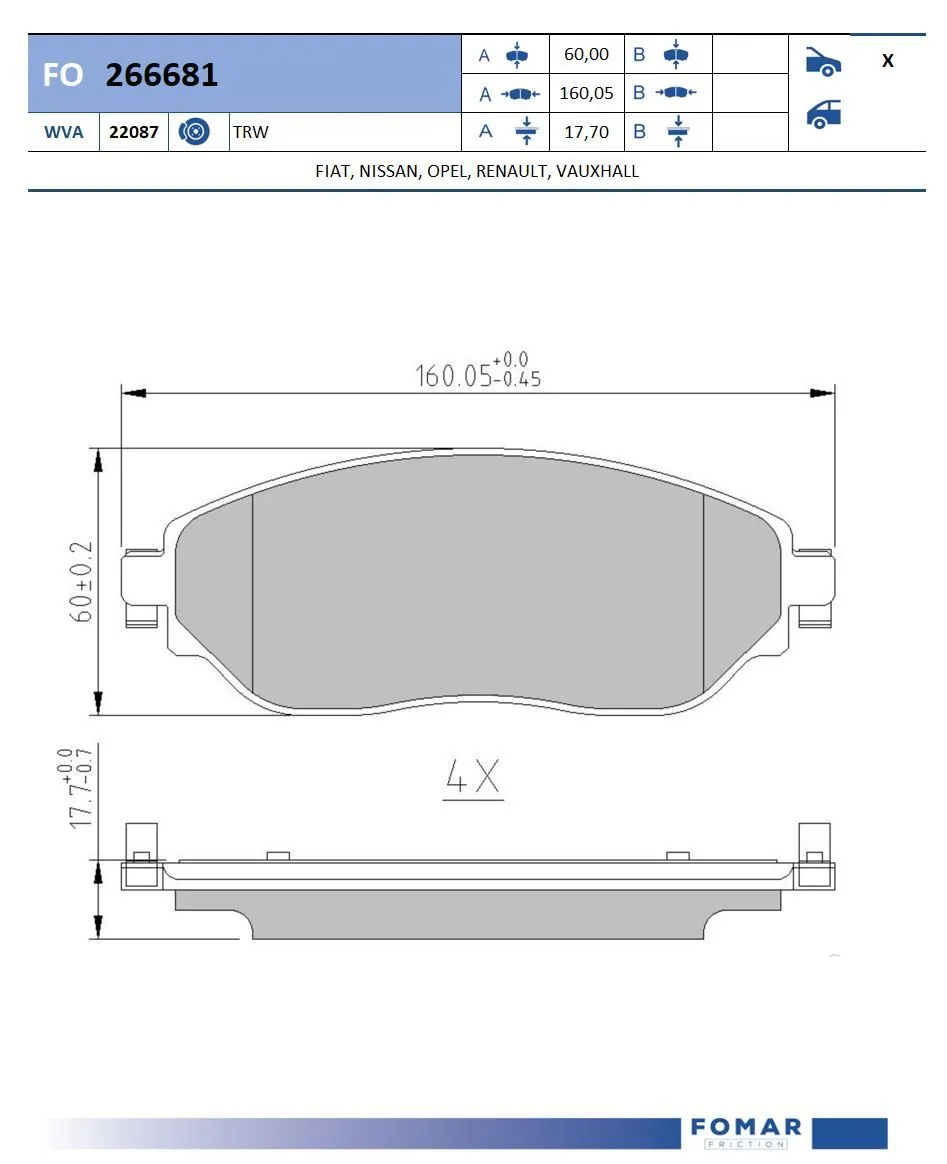 Brake Pad Set, disc brake
